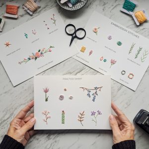 Basic Skill Embroidery on Paper flower Course