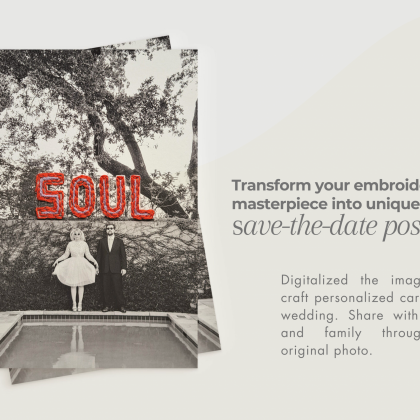 Transform your embroidered masterpiece into unique save-the-date postcards! (4)