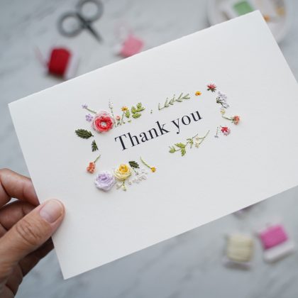 Thank-you-florals-embroidery-on-paper-handmade